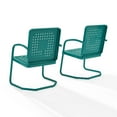 thumbnail image 6 of Outdoor Metal Armchair Set - 2 Piece Patio Lounge Chairs - Weather Resistant Retro Style Seating, 6 of 10