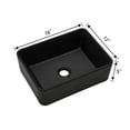 thumbnail image 5 of Logmey 16"Lx12"W Rectangle Black Vessel Sink for Bathroom Ceramic Sink Above Counter Basin Art, 5 of 8