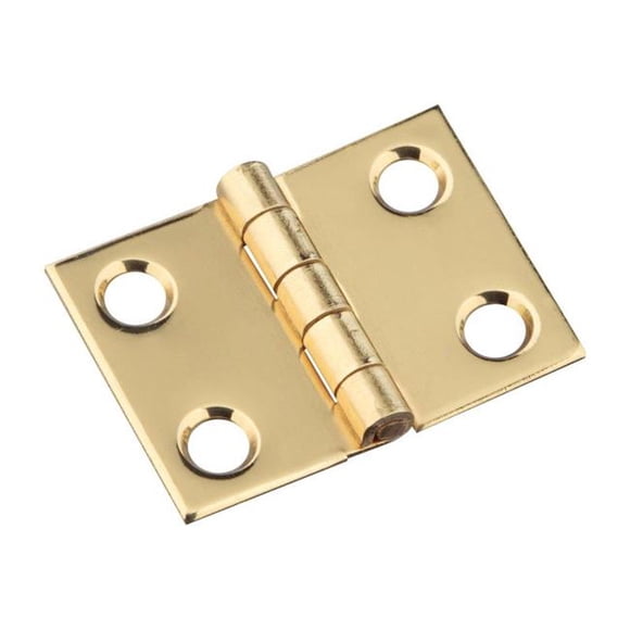 National Manufacturing Sales 5702378 0.75 x 1 in. Solid Brass Decorative Hinge - Pack of 4
