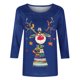 thumbnail image 4 of Awdenio - Blusas de manga larga para mujer, liquidación, moda juvenil, estampado navideño, camiseta holgada, mangas 3/4, blusa, cuello redondo, blusas casuales, 4 of 4