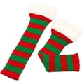 thumbnail image 4 of Dalrosia Leg Warmers for Women Girl Y2K Ribbed Striped Leg Warmer Trim Knitted Christmas Socks Fall Winter Streetwear, 4 of 4