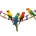 thumbnail image 2 of HZKAICUN Bird Parrot Toys, Naturals Rope Colorful Step Ladder Swing Bridge for Pet Trainning Playing, Flexible Birds Cage Accessories Decoration for Cockatiel Conure Parakeet, 2 of 9