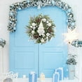 thumbnail image 6 of Pre-lit Christmas Wreath for Front Door, 22" Large Lighted Christmas Gnome Wreath, Winter Wreath with Silver White Xmas Balls 30 Lights and Timer for Indoor Outdoor Holiday Decorations, 6 of 7