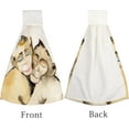thumbnail image 3 of Hanging Towels 1 Pcs, Dish Towels Monkeys Hug Painting Absorbent Hand Towels with Hanging Loop Washcloth for Bathroom Kitchen, 3 of 6