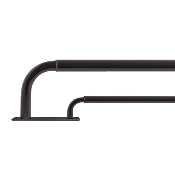 MERIVILLE 1" Double Wraparound Curtain Rod Set, Adjustable 84–120 Inches, Blackout Design, Oil-Rubbed Bronze