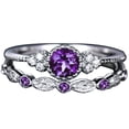 thumbnail image 2 of Flmtop 2Pcs Finger Jewelry Dual Type Non-allergic Durable Fashion Cycle Ring for Gift, 2 of 7