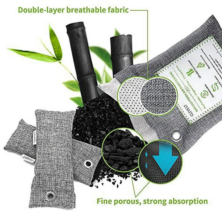 Clevast Bamboo Charcoal Air Purifying Bags 14 Packs Activated