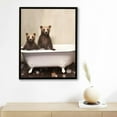 thumbnail image 4 of Nawypu  Sylvie Three Bears Rustic Bubble Bath and Bear Rustic Bubble Bath Framed Canvas Wall Art Set Natural, Baby Animal Wall Art Décor Set, 4 of 4