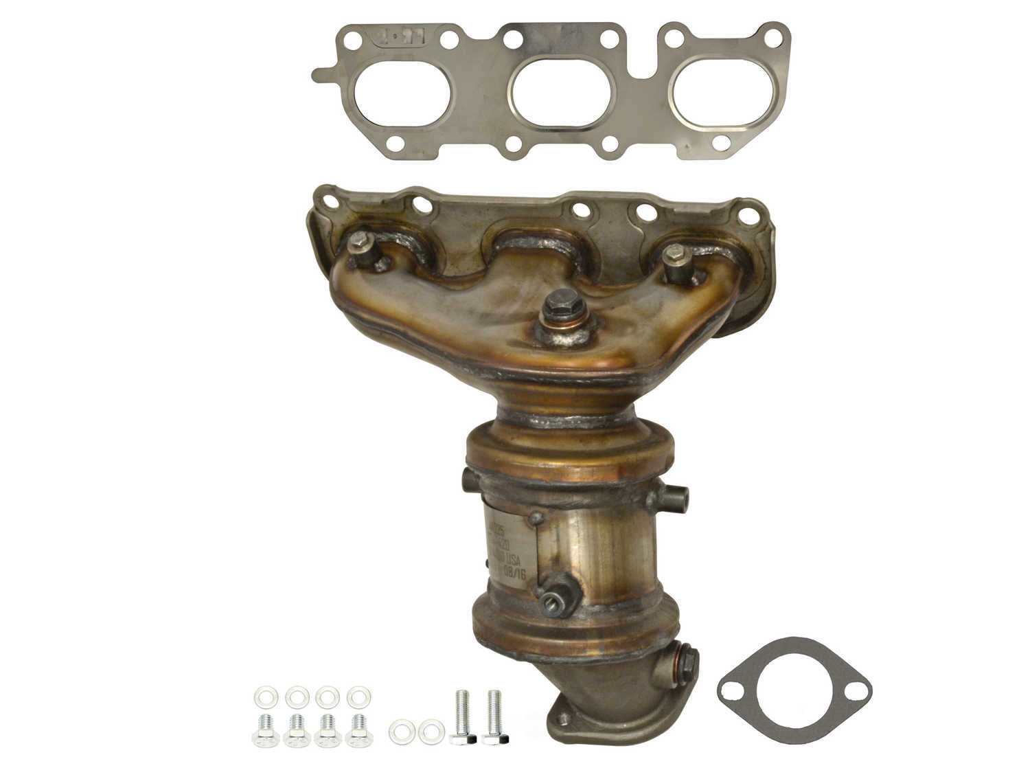 Fits/For Eastern Catalytic Exhaust Manifold With Integrated Catalytic Converter Fits select: 2011-2013 KIA SORENTO, 2010-2012 HYUNDAI SANTA FE