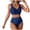 Dark Blue, variant on Women's Two Piece Bikini Set Sexy High Waisted Swimsuit for Beach Vacation Summer,Army Green,S