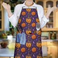 thumbnail image 5 of Pumpkin Hat Halloween Pattern Apron-Garden Aprons for Women with Pockets-Cotton Linen Waterproof Kitchen Cooking Gardening Aprons Adjustable for Kitchen,Cooking,BBQ and Salon 33"x27", 5 of 7