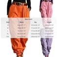 thumbnail image 3 of Karymi Summer Outfits Pleated Cargo Jogger Pants, Solid Wide Leg Long Trousers, Multi Large Flap Side Pockets, Elastic Cuffed Ankle Hem (Belt Not Included) Women Clothing, 3 of 6