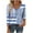 Navy, variant on Ruimatai Women's Casual Printed V-Neck 3/4 Sleeve Blouse Loose Comfortable Tops for Daily Wear
