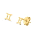 thumbnail image 2 of JewelStop 14K Yellow Gold Polished Finish Gemini Stud Earrings with Push Back Clasp., 2 of 3