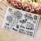 thumbnail image 2 of Sello de silicona transparente con diseño de flores para manualidades, para álbumes de recortes, decoración y repujado., 2 of 5
