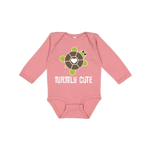 Inktastic Turtley Cute Girl Turtle Girls Long Sleeve Baby Bodysuit