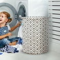 thumbnail image 4 of Stylish Patterned Linen Laundry Hamper Large Open Top Breathable Fabric For Bedroom Bathroom Durable And Easy Design, 4 of 5