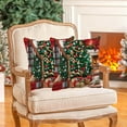 thumbnail image 6 of Luoshdecor Christmas Watercolor Throw Pillow Cover,18x18 in Christmas Tree Garlands Fireplace Scene Pillow Cushion for Home & Sofa Decor, 6 of 6