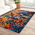 thumbnail image 1 of 2x3 Rugs Fox Area Rug, Colorful Animal Carpet for Living Room Bedroom Entryway Wildlife Patterned Indoor Home Decor, Non Slip Soft & Low Pile Small Washable Rug ZH&268, Red, 1 of 7