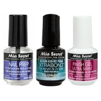 Mia Secret Nail Prep, MINI Xtrabond Primer & UV Finish Gel Ultra Shine - COMBO PACK ( 0.25 oz each )
