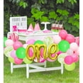 thumbnail image 5 of Joymemo Watermelon Birthday Decoration Kit, One in a Melon Banner, 8 Cake Toppers, 30 Balloons, 5 of 6