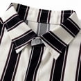 thumbnail image 4 of YUGYXL Men's Knit Shirts Short Sleeve Button Down Shirt Striped Casual Summer Beach Shirts Black XL, 4 of 6