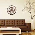 thumbnail image 4 of 3D Gear Design Reloj de pared con números romanos Sala de estar Decoración del hotel Reloj grande de madera sin tictac 40cm tholdsy JJ15738-00, 4 of 6