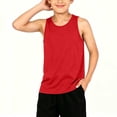 thumbnail image 7 of Kids Basic Tank Tops Boys Girls Sleeveless Cotton Racerback Tanks Undershirts Summer Casual Workout Tshirts 2 Years, Red, 7 of 7