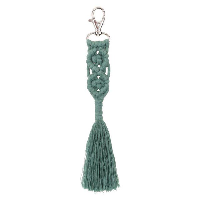 Techinal Tassel Keychains for Women Boho key Holder Keyring Macrame Bag Charm Car Hanging Jewelry Gift for Friends