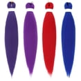 thumbnail image 4 of 26 Inch Pre-Stretched Braiding Hair Extensions - Synthetic Kanekalon Braids for Natural Look, All-Day Comfort, 4 of 7