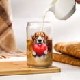 thumbnail image 3 of Happy Valentine's Day Beagle Brings Love Heart 16oz Glass Cup Mug Beagles Dog Lover Gifts Idea Glass Can - 02028, 3 of 5