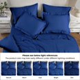 thumbnail image 4 of Superior 300 Thread Count Duvet Cover Set, Full/ Queen, Navy Blue, 4 of 6