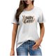 thumbnail image 1 of Mujeres Manga Corta de Verano Tops Pascua Impresa Cuello Redondo, Blusa de Moda Casual para la Primavera, 1 of 5