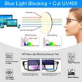 thumbnail image 2 of Blue Light Blocking Glasses Computer TV Game Gaming Reading Phone UV400, Blk/Blk, 2 of 7