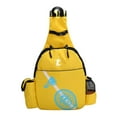 thumbnail image 3 of Durable Tennis Racket Backpack Gift Lightweight Waterproof Tennis Racquet Bag for Squash Racquet Pickleball Paddles Balls Unisex Men Women Yellow, 3 of 8