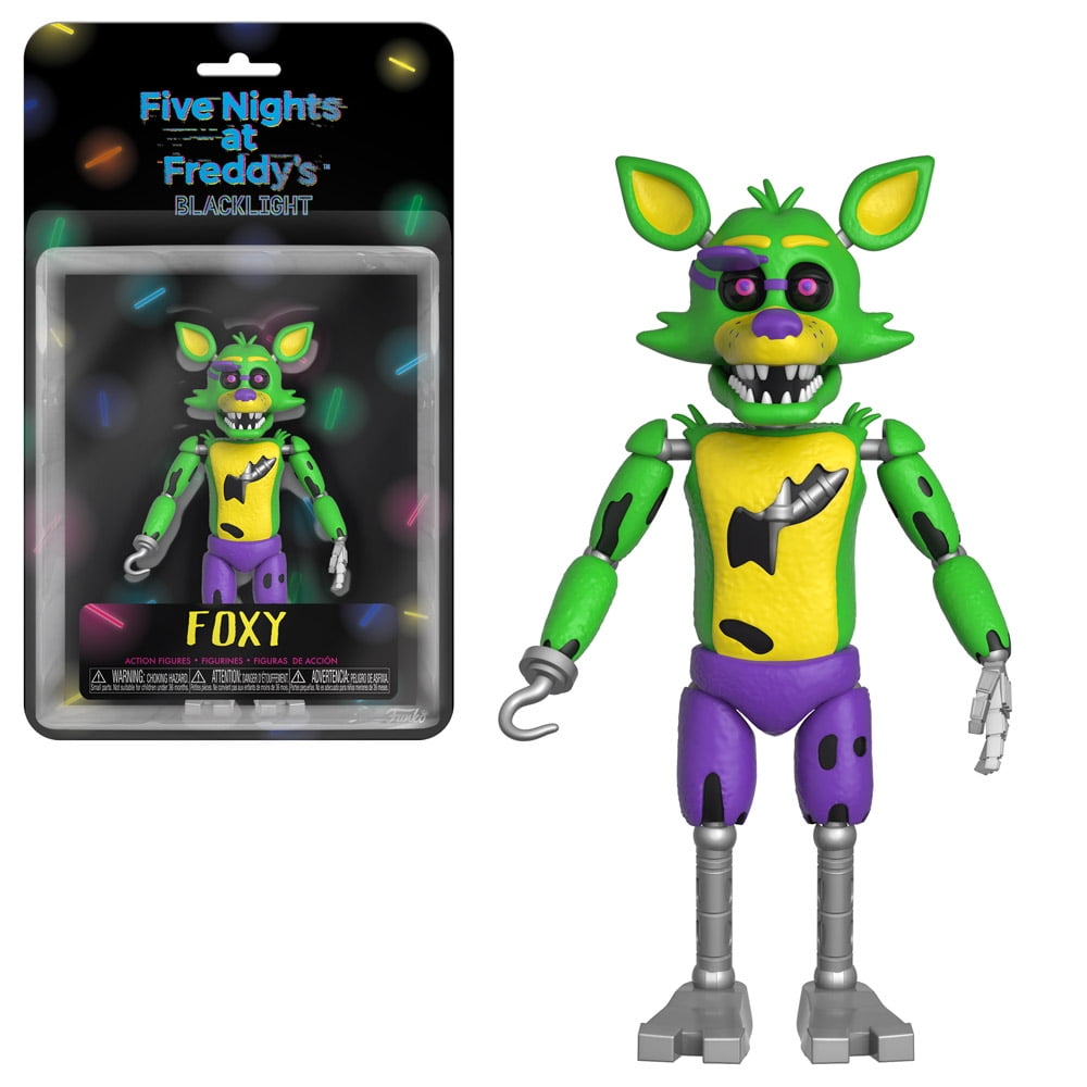 Five Nights At Freddy S Blacklight Foxy Action Figure Walmart