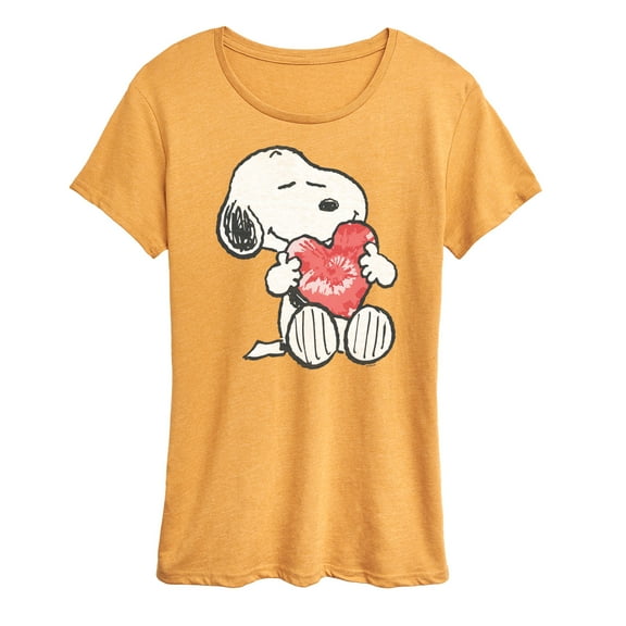 Peanuts - Snoopy With Heart - Women's Short Sleeve Graphic T-Shirt