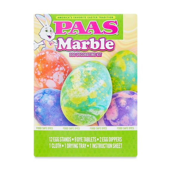 PAAS Easter Egg Decorating and Dye Kit, Marble, 1 Kit, Multicolor, for Children 3 Years of Age and up.