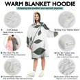thumbnail image 5 of Wearable Oversized Blanket,Brown Boho Plant Pattern Wearable Blanket Hoodie for Adults,Cozy Hooded Blankets with Super Pockets,Super Warm Fuzzy Pullover for Women & Men, 5 of 6