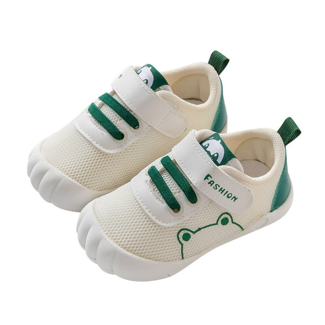 MIASHUI Chaussures de Marche pour Bébé Garçons Filles Espadrilles Respirantes pour Tout-Petits, Vert, 2.5-3 Ans