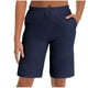 thumbnail image 2 of Pantalones de dormir de cinco cuartos informales finos de color liso para mujer, 2 of 7