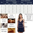 thumbnail image 3 of Avidlove Satin Lingerie for Women Nightgown Silky Chemise V Neck Slip Nightdress Navy Blue XXXL, 3 of 5