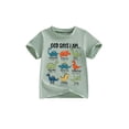 thumbnail image 1 of Argulvti T-Shirt d'Été pour Petits Garçons, Manches Courtes à la Mode, Col Rond, Imprimé de Lettres Dinosaure, 1 of 7