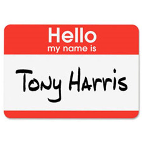 Avery Name Badge Labels,Hello-Name,2.33 in. x 3.38 in.,100-PK,Red