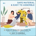 thumbnail image 6 of Qaba 2 in 1 Toddler Slide for Indoors with Basketball Hoop, Yellow, 6 of 9