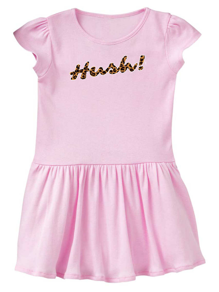 hush pink leopard print dress