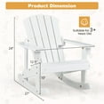 thumbnail image 2 of Gymax Kids Fir Wood Outdoor Rocking Chair, White (Set of 2), 2 of 10