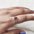 thumbnail image 5 of Natural Carnelian Ring, Carnelian Gemstone Ring, Tiny Bohemian Ring, 925 Sterling Silver, Designer Womens Ring, Christmas Thanksgiving, Handmade Statement Jewelry, Natural Carnelian, 5 of 8