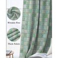 thumbnail image 4 of Abstract Checkered Blackout Curtains Light Blocking Print Window Curtains, Modern Minimalist Grid Geometric Pattern Thermal Insulated Window Drapes for Living Room Kitchen (2 Panels, 104"W x 63"L), 4 of 9
