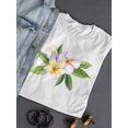 thumbnail image 3 of Frangipani Plumeria Flowers T-Shirt Women -Image by Shutterstock, Female XX-Large, 3 of 4